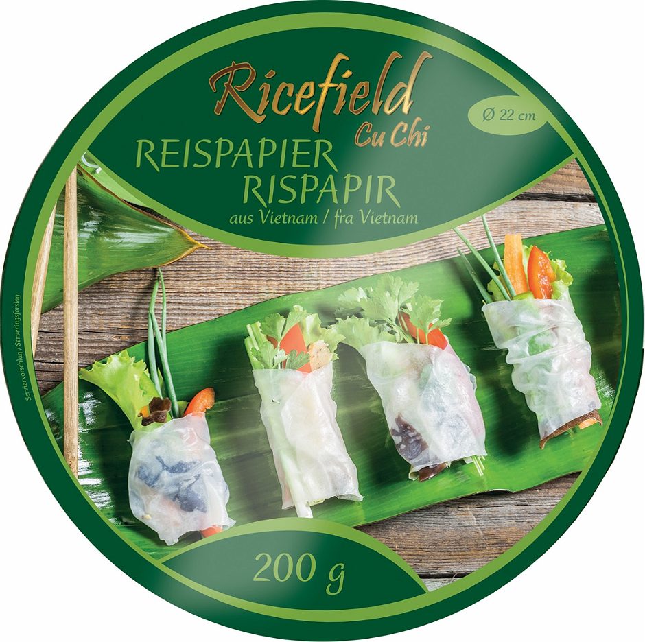 Ricefield Cu Chi Reispapier rund, 22 cm 200 G