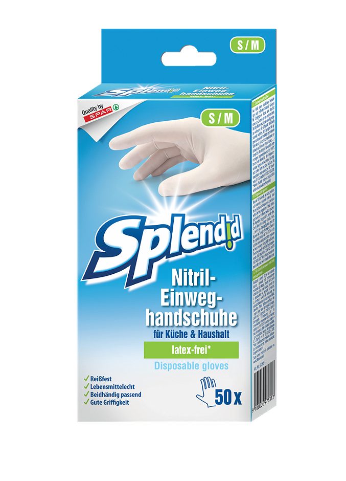 Splendid Einweghandschuhe S/M Weiß 50 Stück