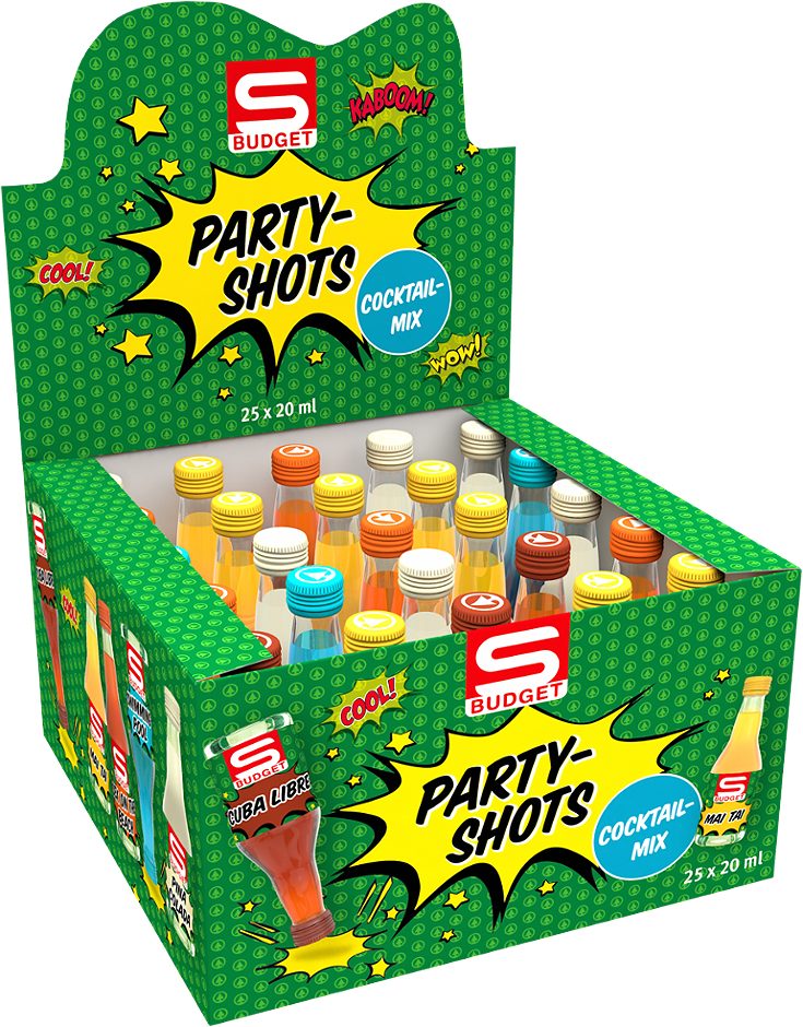 S-BUDGET Party-Shots Cocktail-Mix 0,5 L