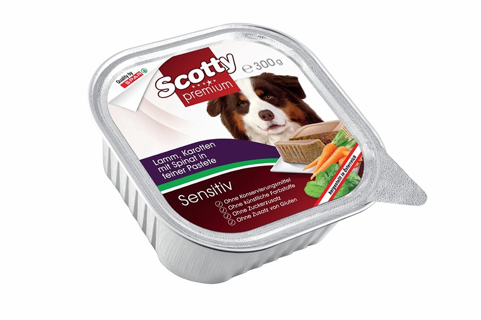 Scotty premium Hundenahrung Lamm, Karotten&Spinat 300 G