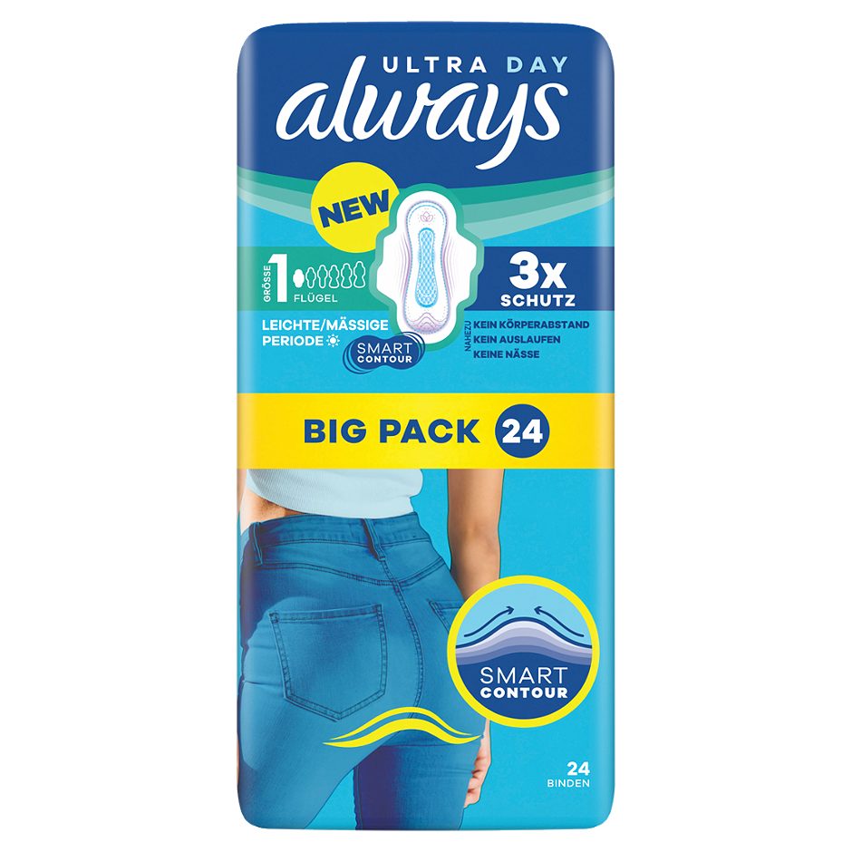 Always Ultra Day Binden Normal mit Flügeln / Gr. 1 24 Stück