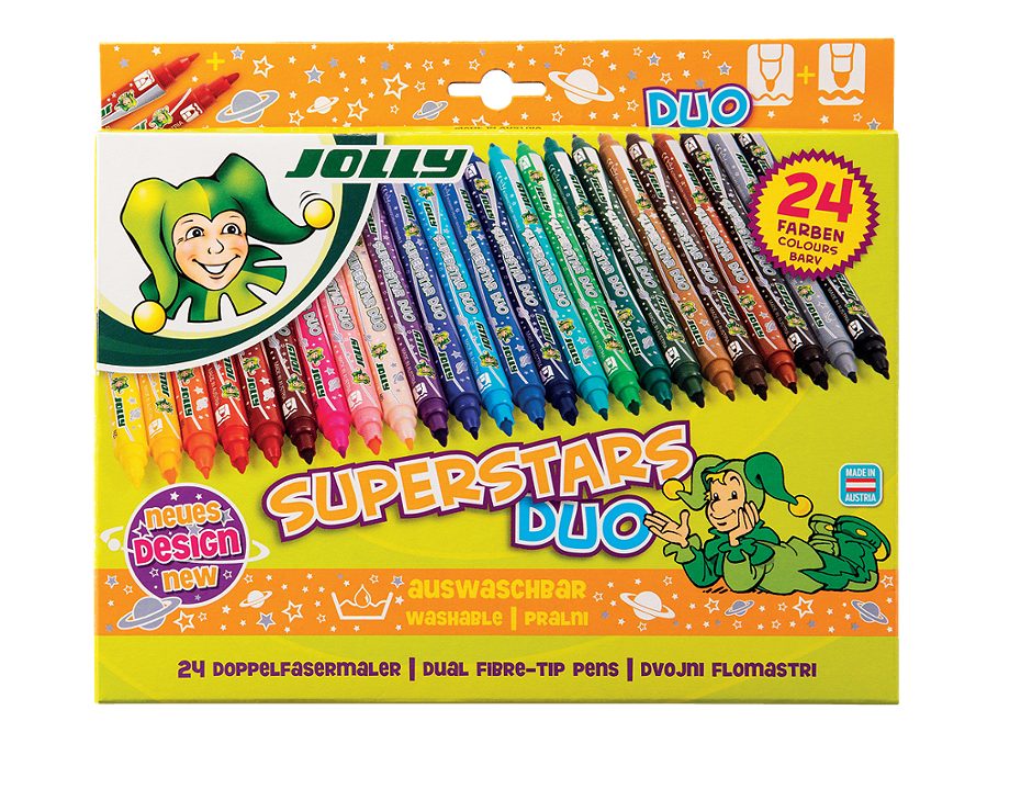 Jolly Superstar Fasermaler Duo 24 Farben