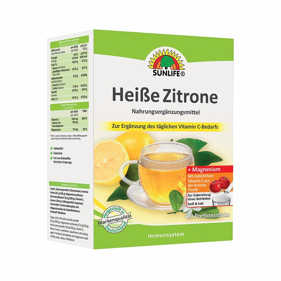 Sunlife Heiße Zitrone 20x4g 80 G
