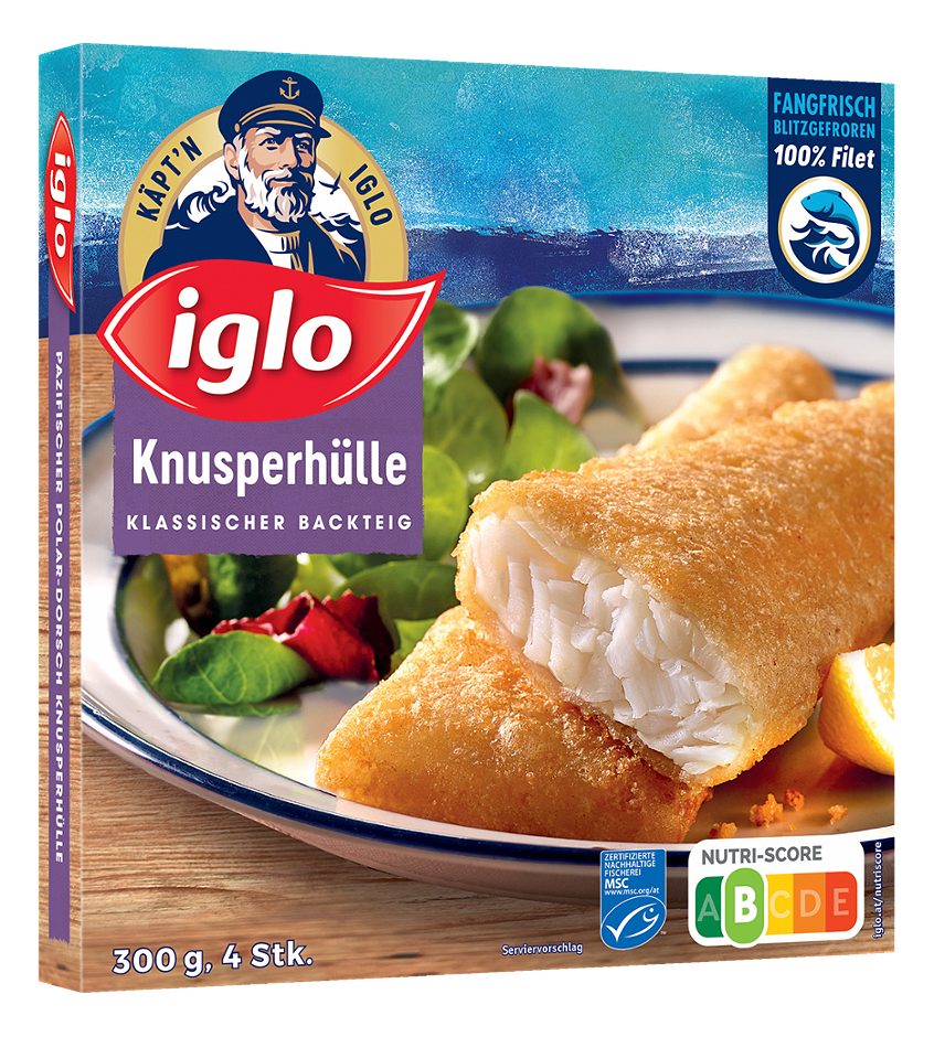 Iglo Meeresküche MSC Pazifischer Polar-Dorsch Knusperhülle 4 Stück 300 G