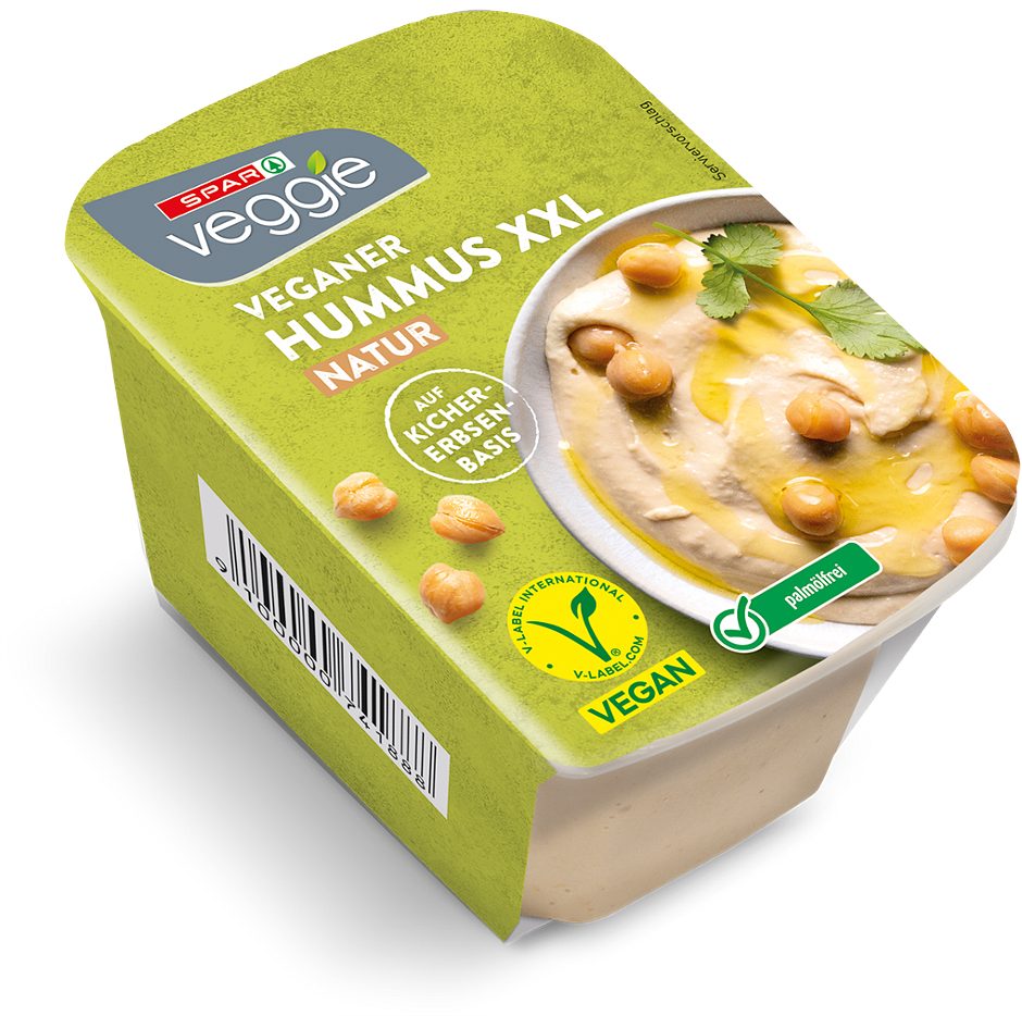 SPAR Veggie veganer Hummus Natur XXL 300 G