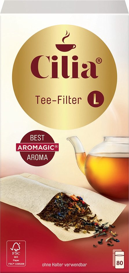 Cilia Teefilter Größe L 80 Stück