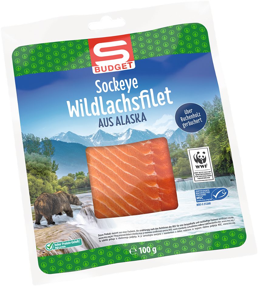 S-BUDGET MSC Wildlachsfilet aus Alaska 100 G