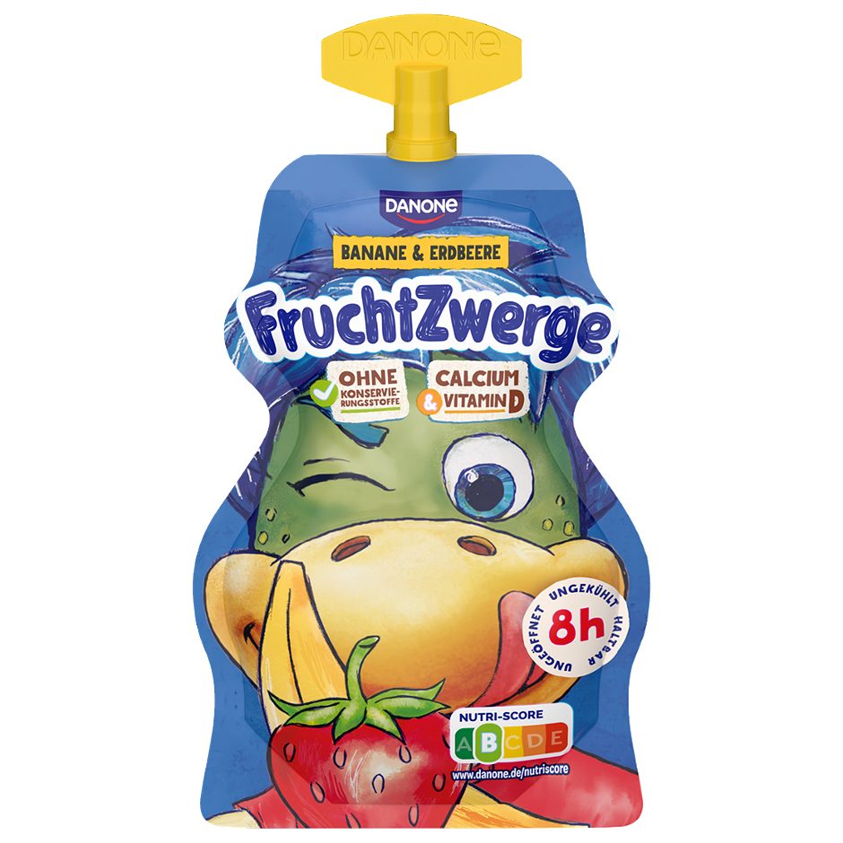 Danone Fruchtzwerge go! Banane-Erdbeer 70 G