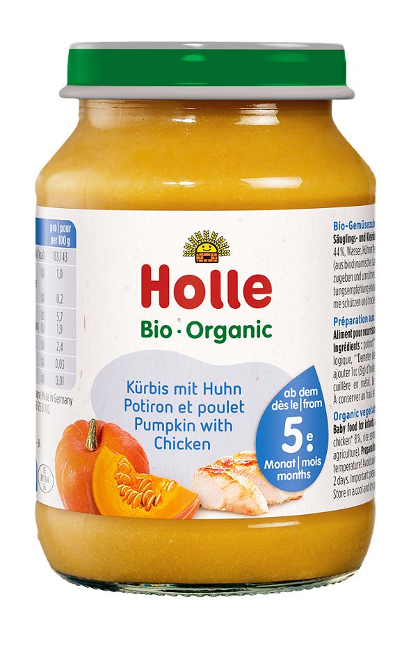 Holle Bio-Gläschen Kürbis mit Huhn 190 G