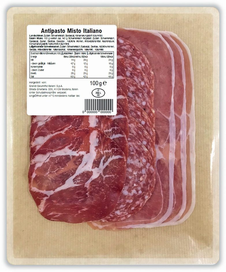 Antipasto misto Italiano geschnitten  100 G