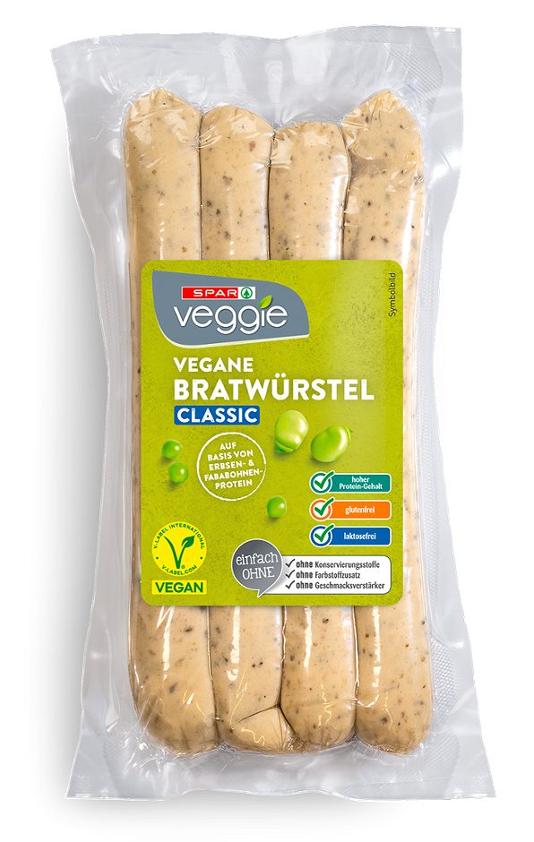 SPAR Veggie vegane Bratwürstel classic 240 G