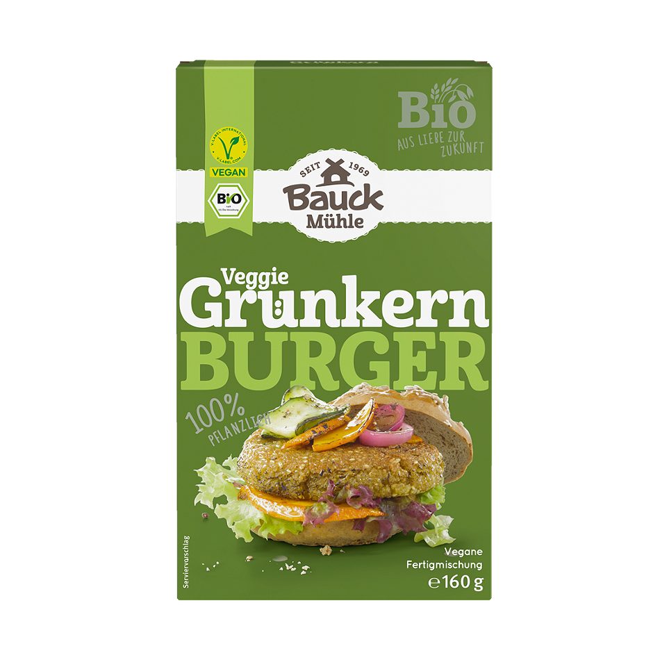 Bauck Mühle Bio Fertigmischung Grünkern Burger 160 G