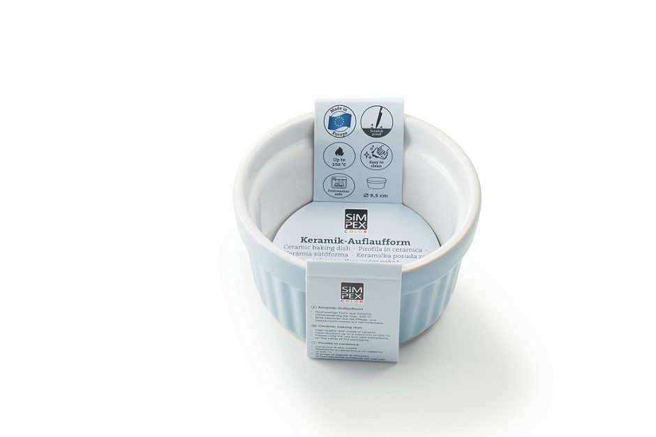 SIMPEX COLOR Auflaufform Keramik blau 9,5 cm