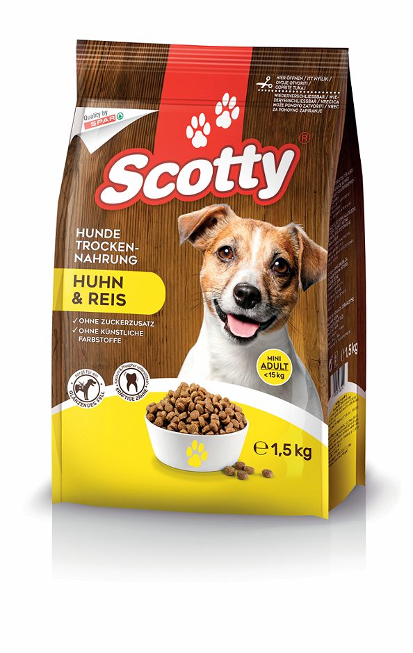 Scotty Hundetrockennahrung Mini mit Huhn & Reis 1,5 KG