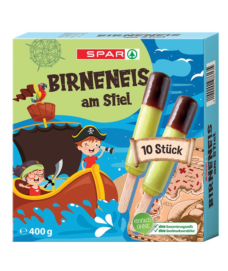 SPAR Birneneis am Stiel 10 Stück 400 ML
