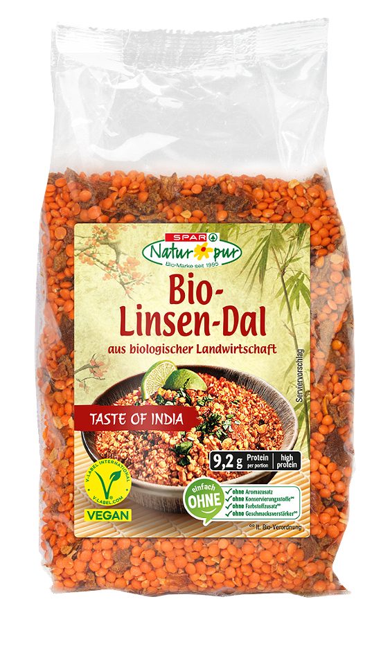 SPAR Natur*pur ASIA Bio-Linsen-Dal Taste of India 250 G