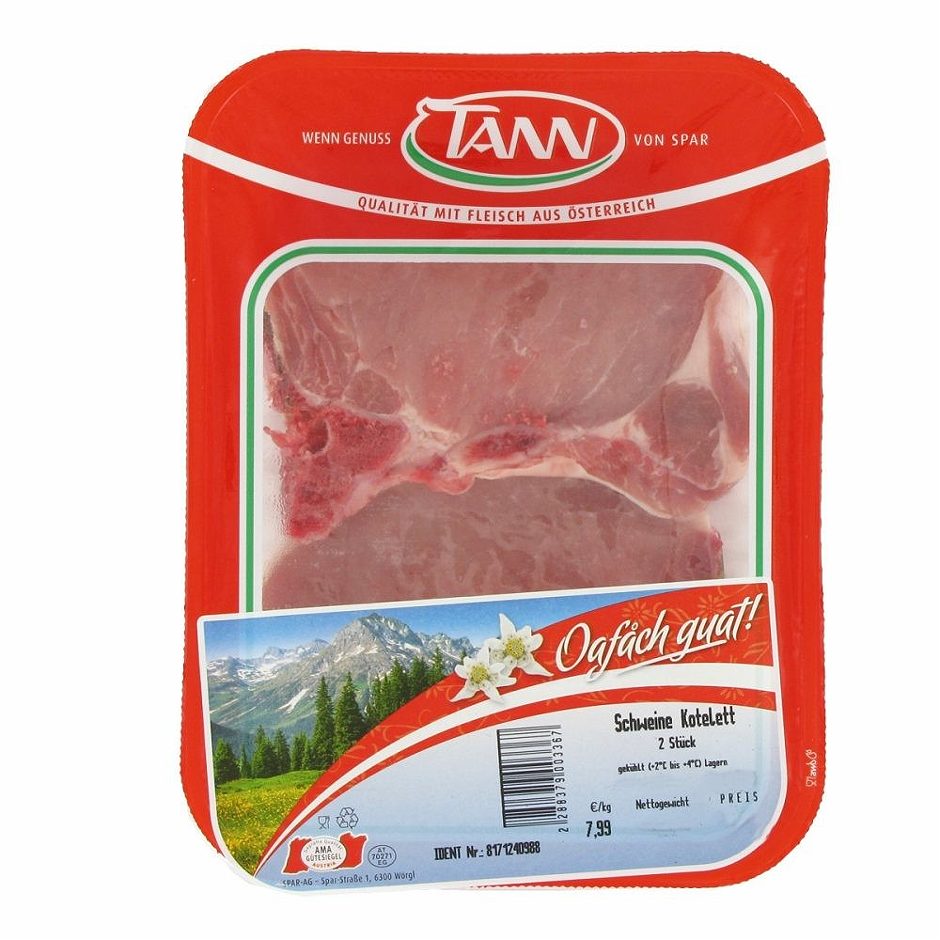 TANN Schweins-Kotelett 1 KG