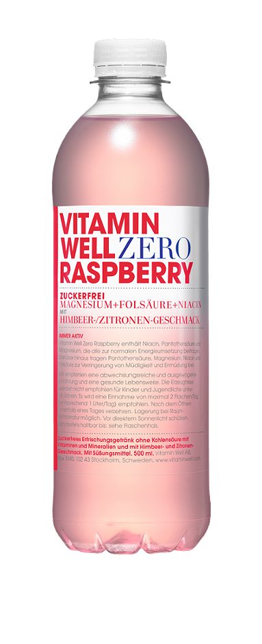 Vitamin Well Zero Raspberry 0,5 L EINWEG mit Pfand