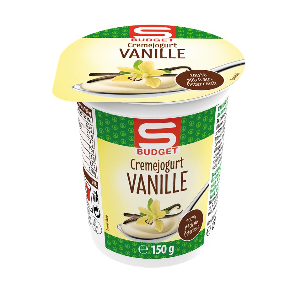S-BUDGET Cremejogurt Vanille 150 G