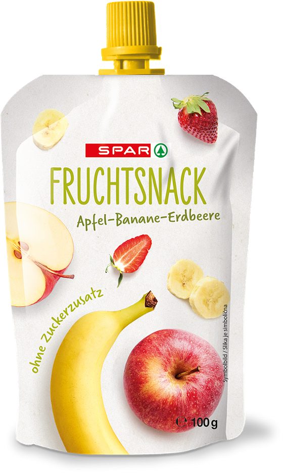 SPAR Frucht Snack Apfel-Banane-Erdbeere 100 G