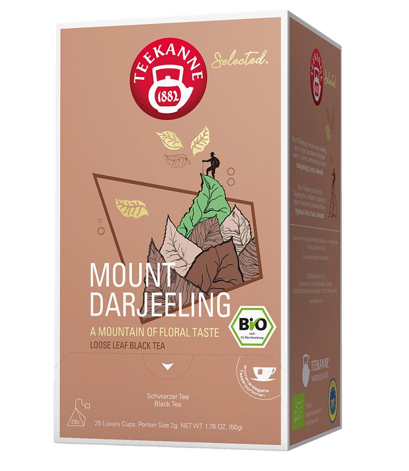 Teekanne Bio-Schwarztee Mount Darjeeling 25 Teebeutel