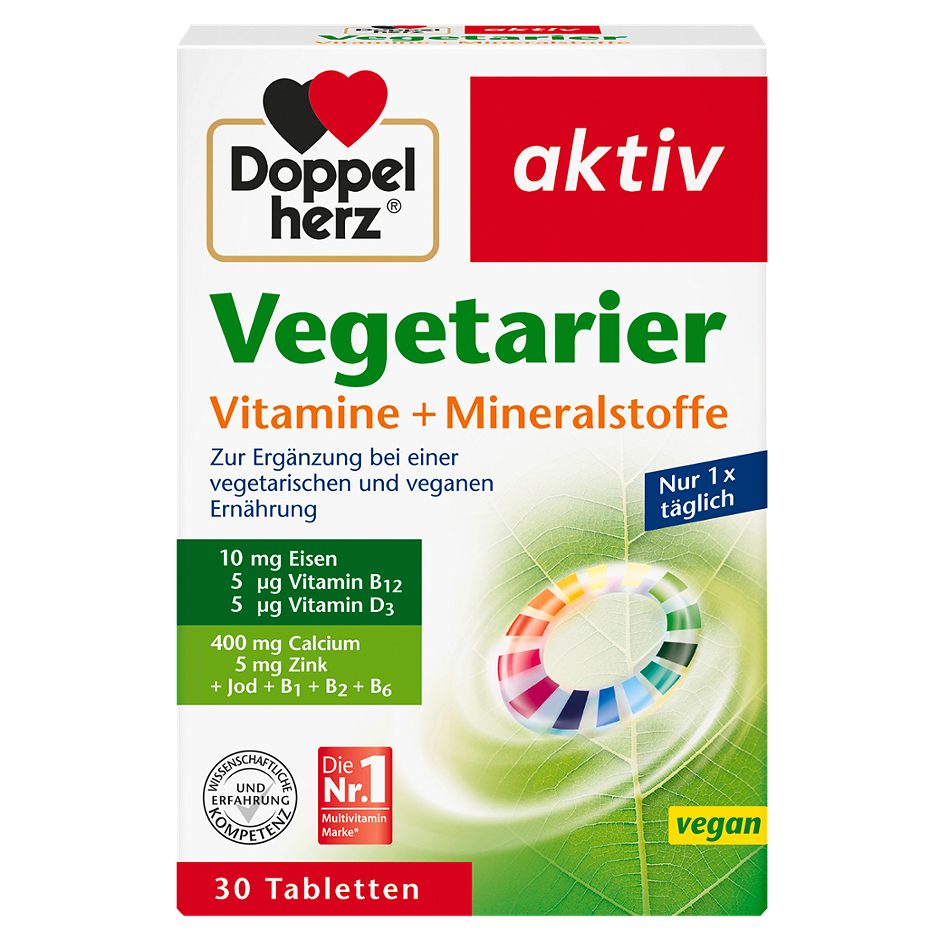 Doppelherz aktiv Vegetarier Vitamine + Mineralstoffe 30 Tabletten 71 G