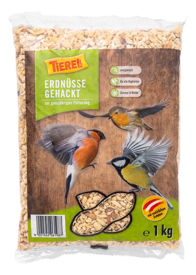 Tierell Wintervogelfutter Erdnüsse gehackt 1 KG