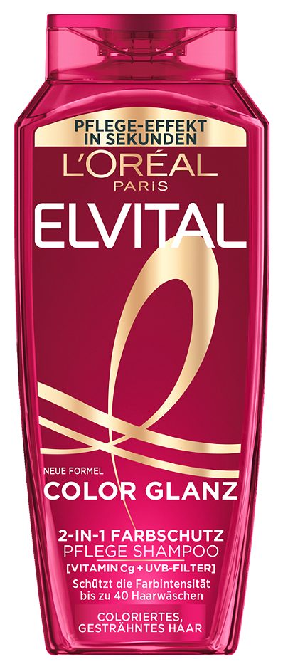 L'OREAL Elvital 2in1 Farbschutz Pflege Shampoo Color Glanz 250ml