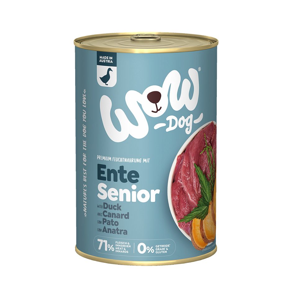 Wow Hundenahrung Senior mit Ente 400 G