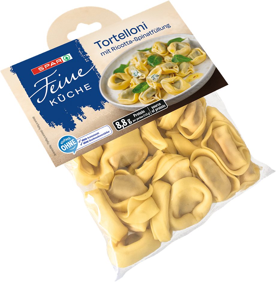 SPAR Feine Küche Tortelloni mit Ricotta-Spinatfüllung 250 G