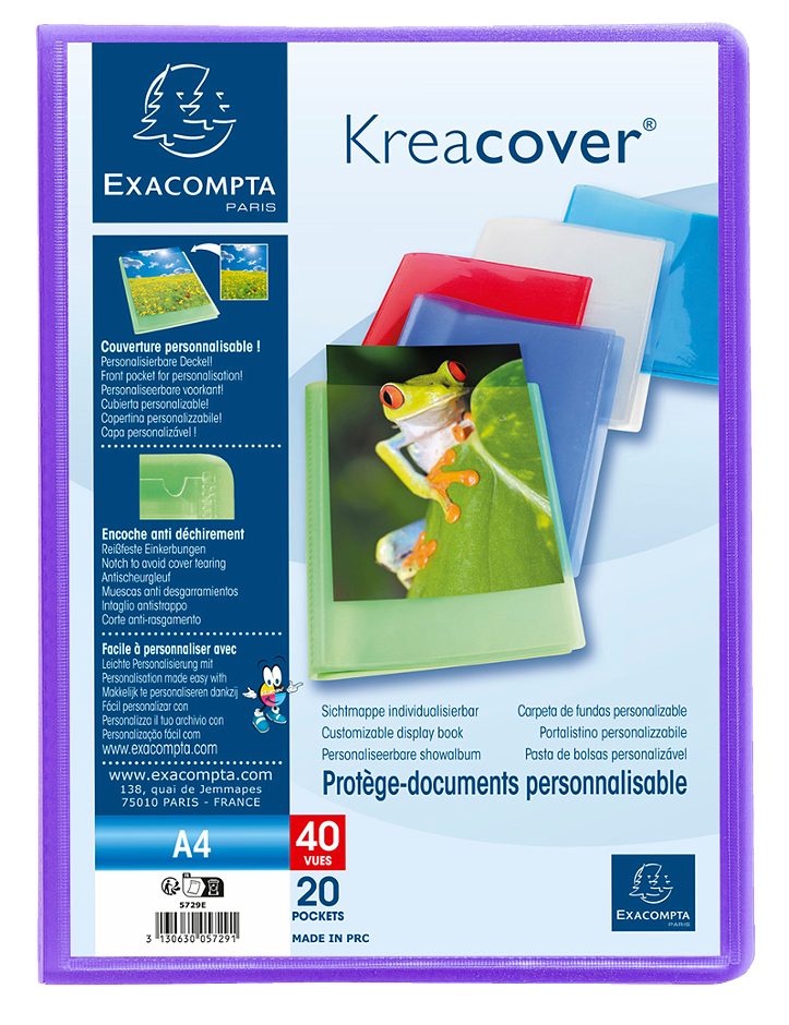 Exacompta Sichtmappe KreaCover, 20 Hüllen