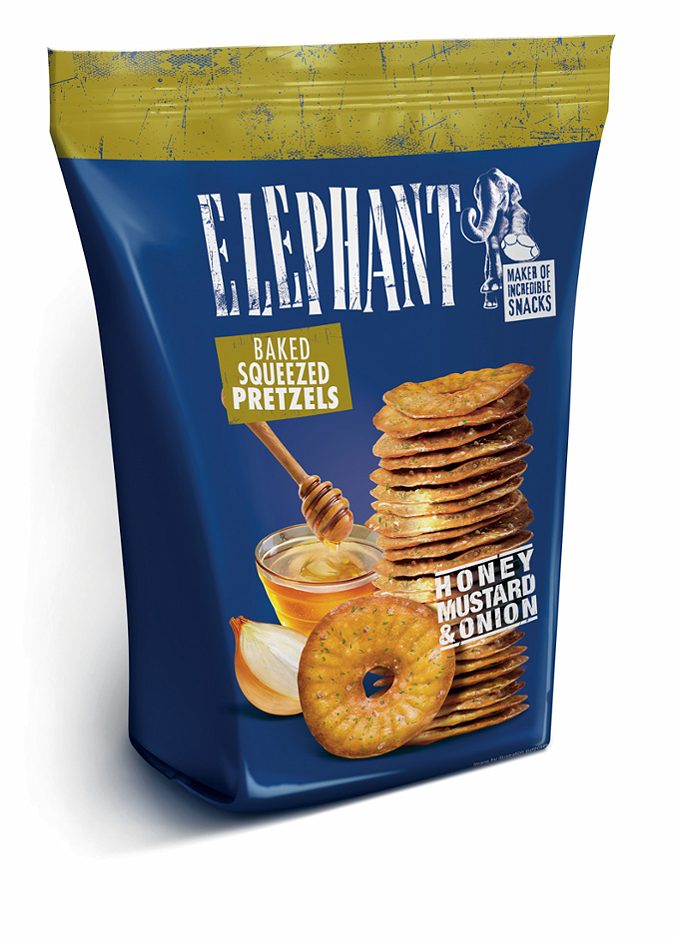 Elephant Elephant Squeezed Pretzels Honig-Senf-Zwiebel 160 G