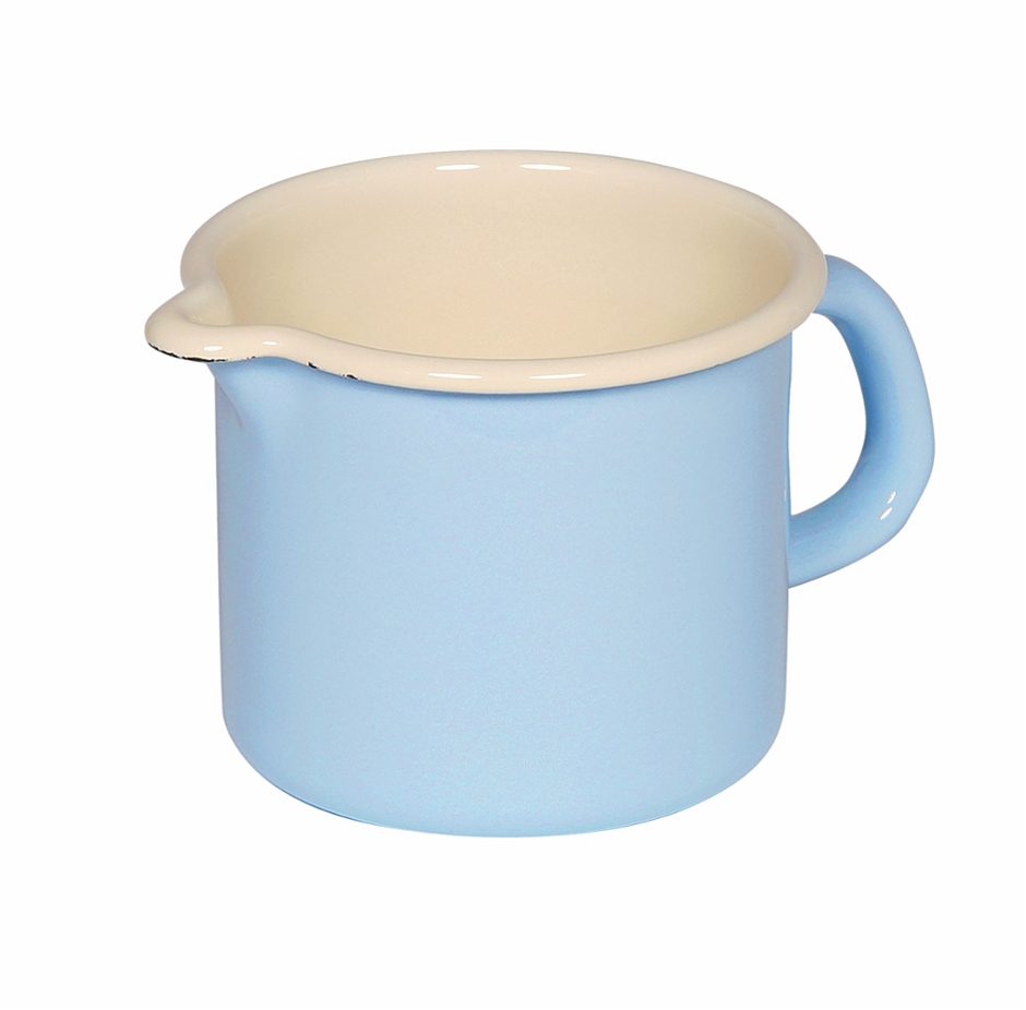 Riess Schnabeltopf Emaille Hellblau 9  cm