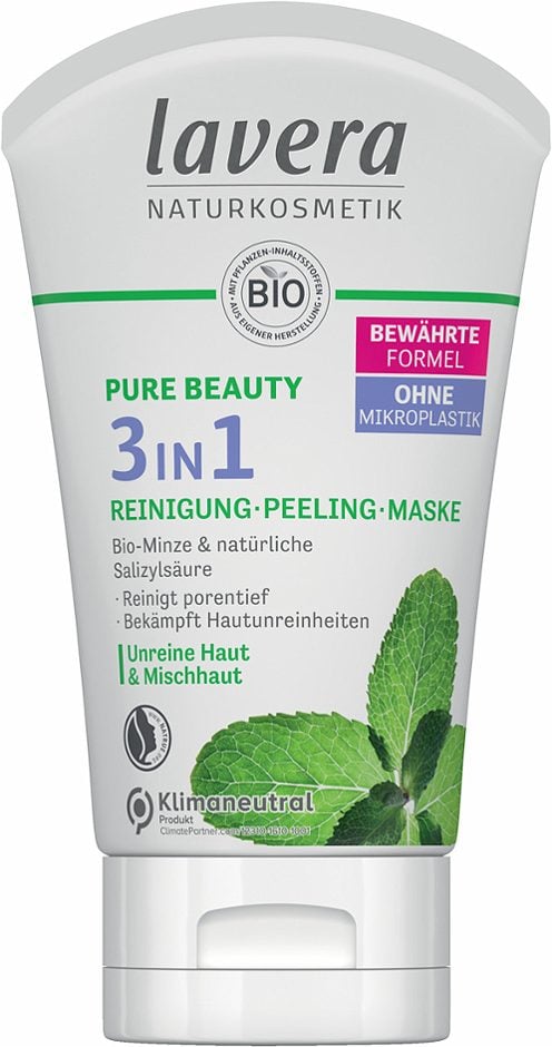 Lavera Pure Beauty 3in1 Reinigung Peeling Maske 125ml