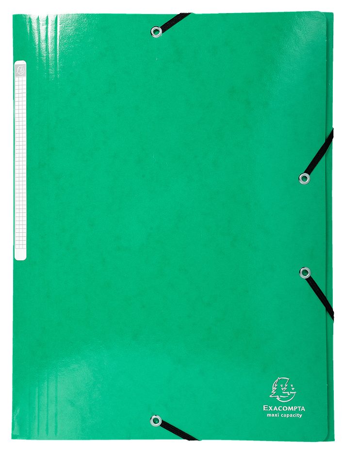 Exacompta Sammelmappe A4 Gummizu. 3 Klappen Iderama dunkelgrün