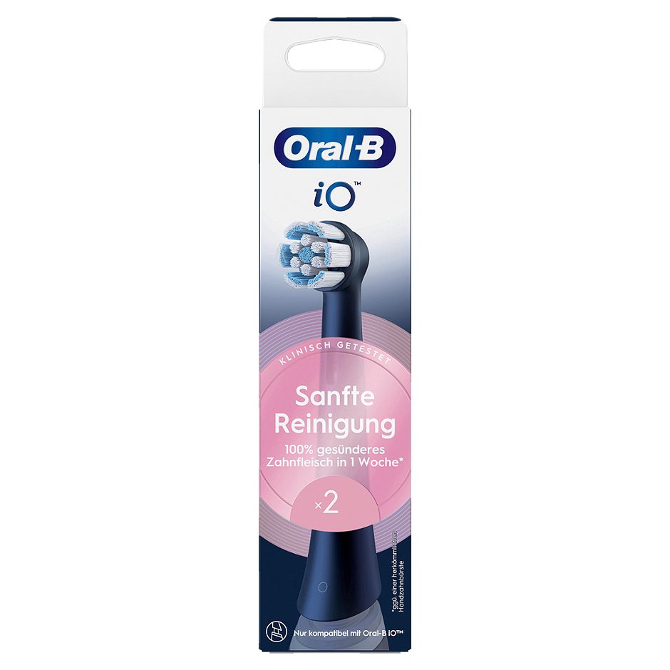 Oral-B Aufsteckbürsten iO Sanfte Reinigung schwarz 2er