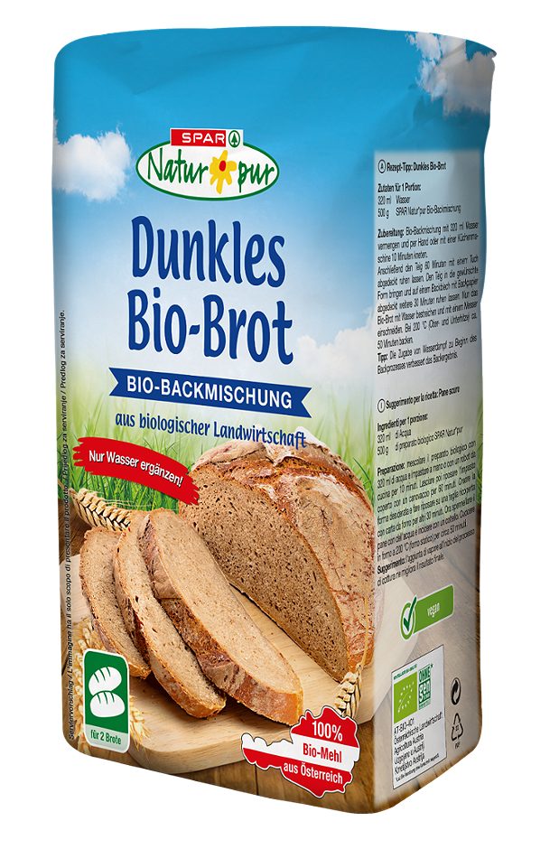 SPAR Natur*pur Bio-Backmischung Dunkles Bio-Brot 1 KG