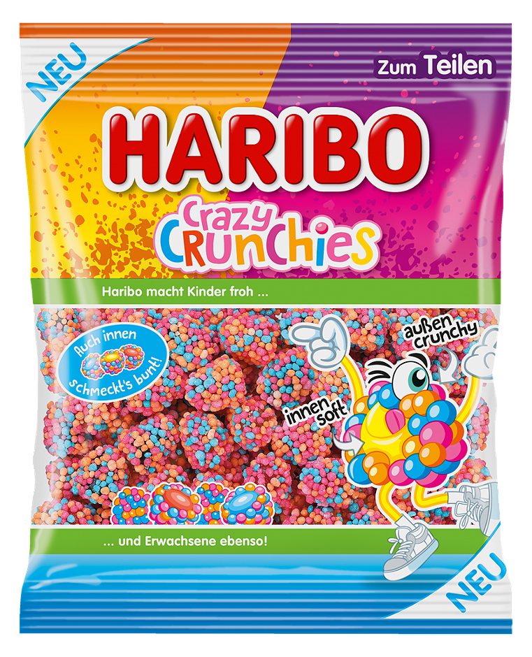 Haribo Fruchtgummi Crazy Crunchies 160 G