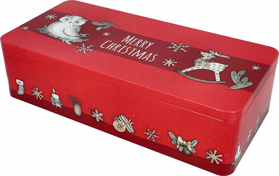 Birkmann Gebäckdose XXL Merry Cristmas eckig, 40 x 20 cm