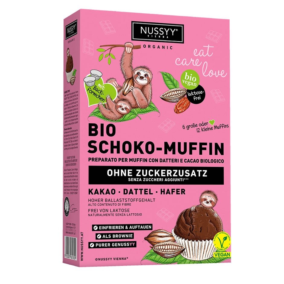 Nussyy Bio Schoko-Muffin Kakao Dattel Hafer 250 G