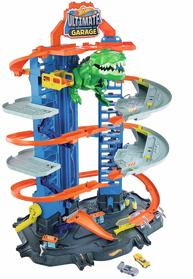 HotWheels Megacity Parkgarage mit T-Rex-Angriff