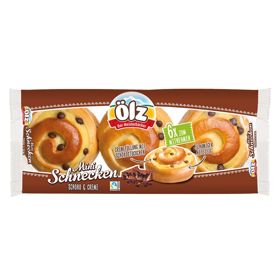Ölz Mini-Schnecken Schoko & Creme 6 Stück 300 G