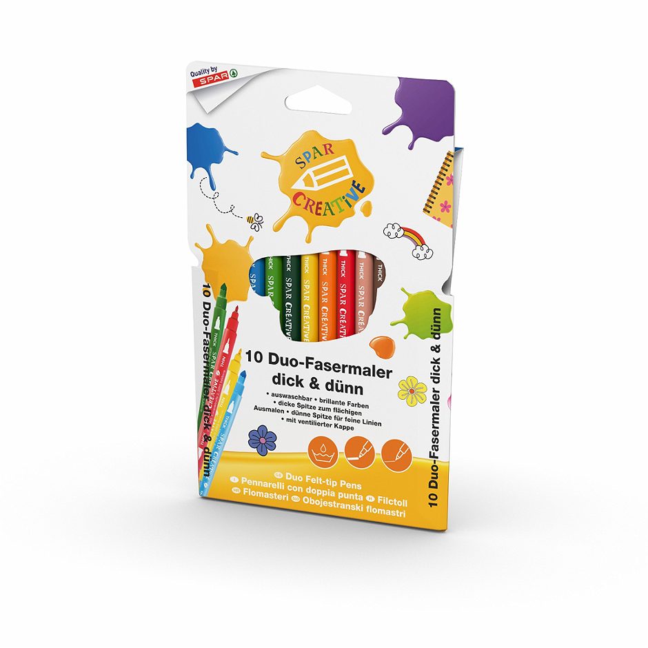 SPAR CREATIVE Fasermaler Duo 10 Stück