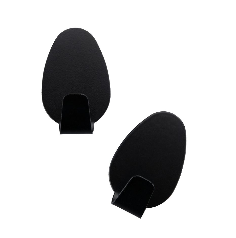 Fackelmann Selbstklebehaken Oval 2er Schwarz