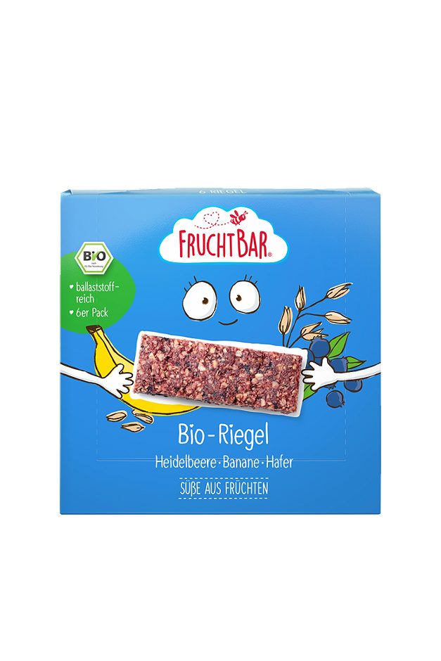 FruchtBar Bio-Riegel Heidelbeere Banane Hafer 6x23g 138 G