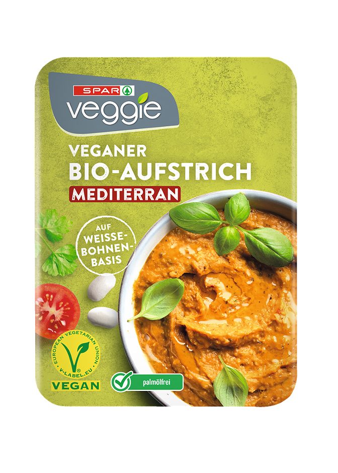SPAR Veggie veganer Bio-Aufstrich Mediterran 125 G