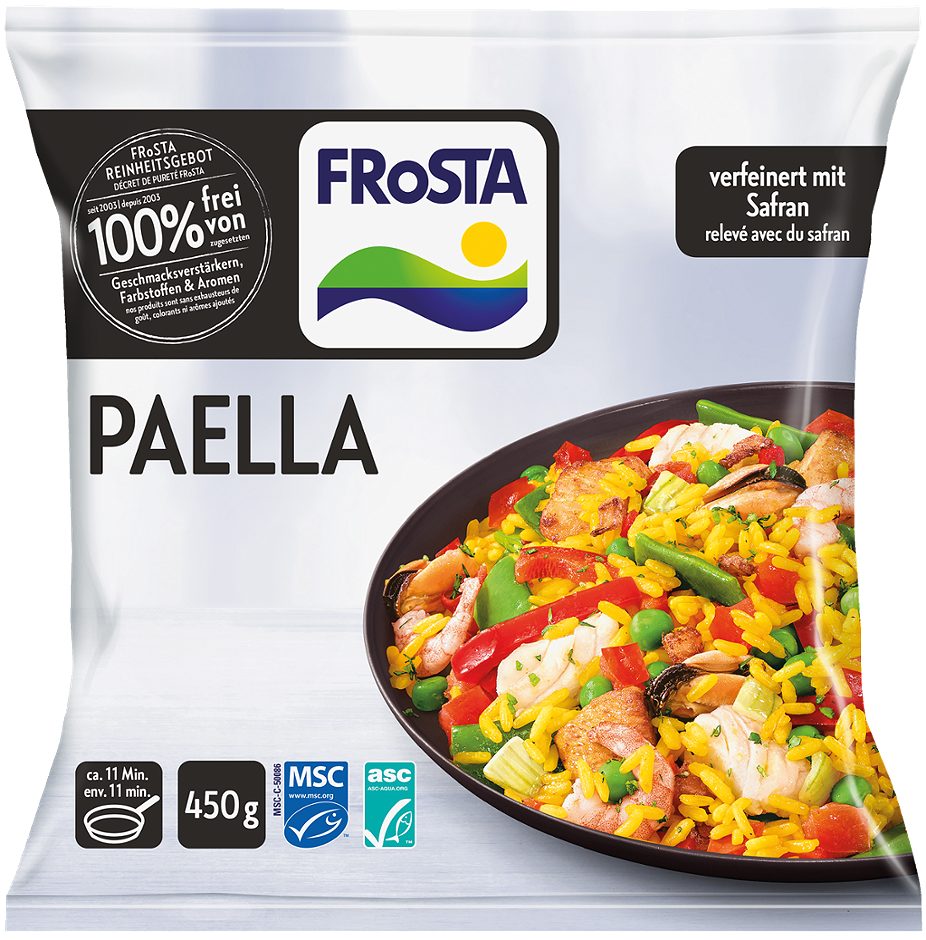Frosta Paella MSC verfeinert mit Safran 450 G