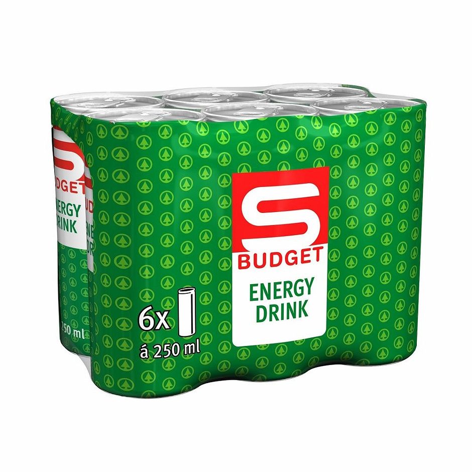 S-BUDGET Energy Drink Classic 6x0,25l 1,5 L EINWEG mit Pfand