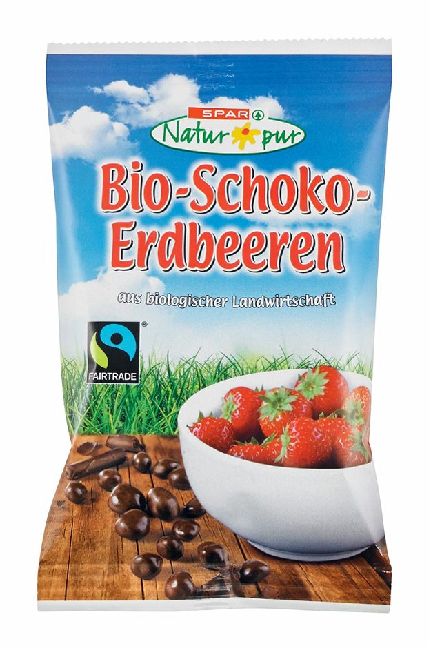 SPAR Natur*pur Bio-Schoko-Erdbeeren 50 G