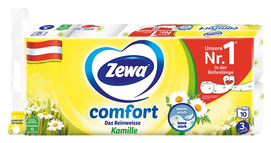 Zewa Comfort Toilettenpapier Kamille 10 Rollen